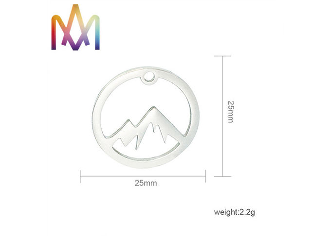 2.2g Mountaineering Enthusiasts Stainless Steel Hollow Charms
