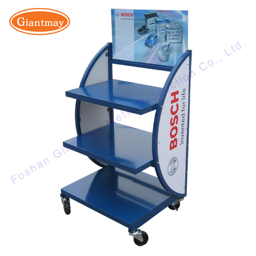 Car Storage Shelf Electric Bike Metal Battery Display Rack