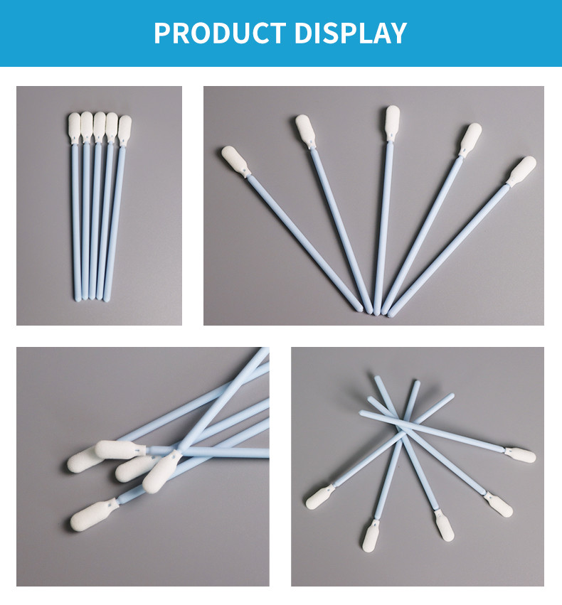 Blue Handle flexible head foam swab for cleaning electronics/TFT/PCB/Devices/Glass Surfaces/Optics/Lens