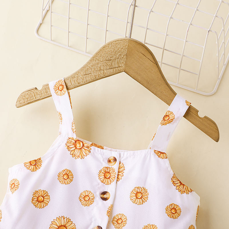 Summer Children'S Clothing Sunflower Print Children'S Clothing