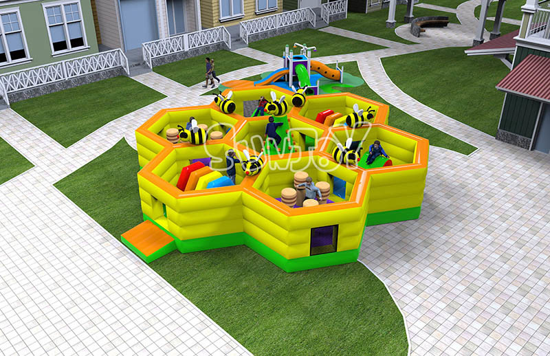 Honeycomb Playground Inflatable Jumping Castle For Kids