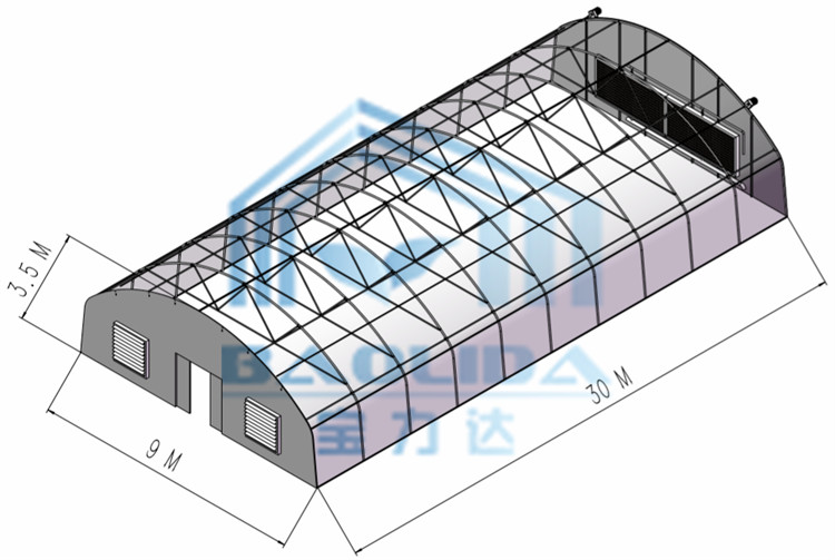 Portable Hot Dip Galvanized Steel Auto Light Dep Greenhouse For Herb