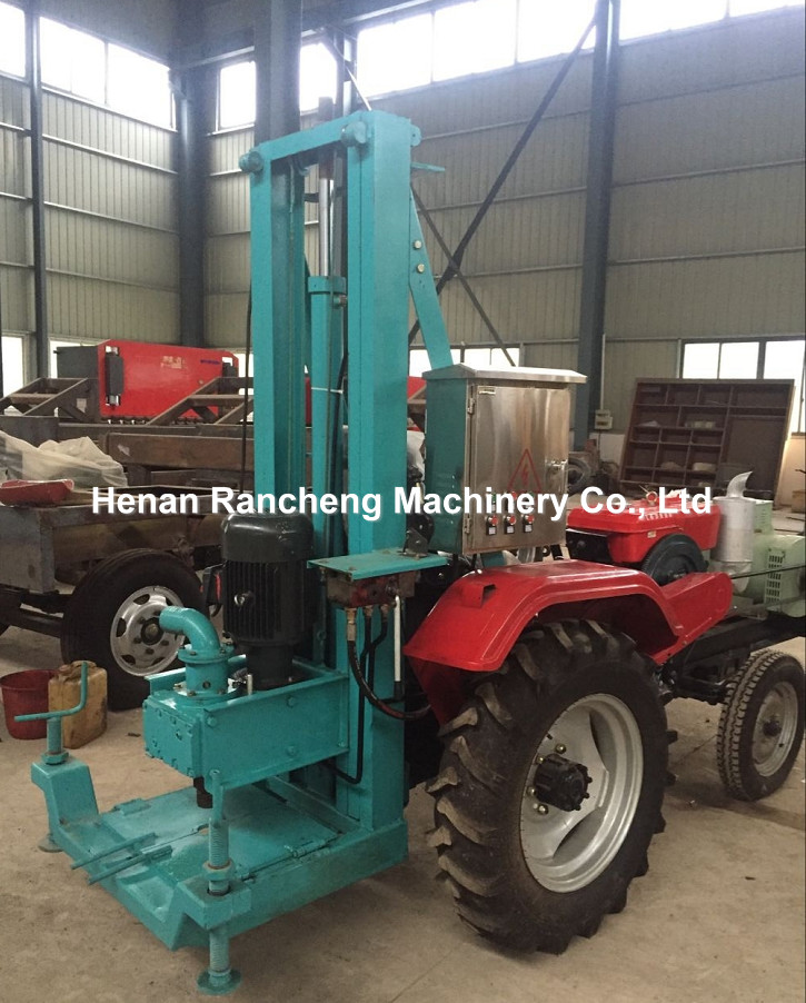 150m Depth Borehole Drilling Machine 30KW Four Wheel Tractor Water Well Drilling Rig