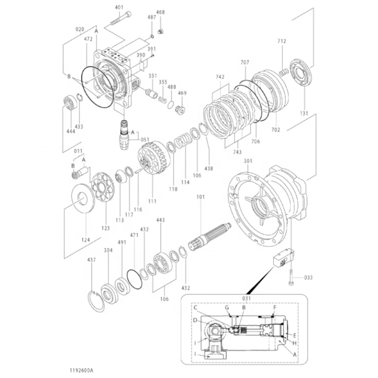 Top- Construction Works ZX330-3F ZX330-5G ZX350LC-3F ZX350LCN-3 Excavator Spare Parts