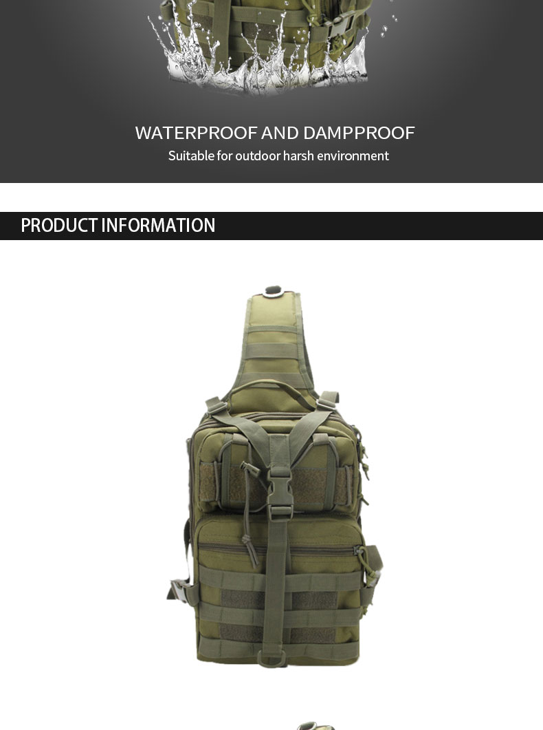 Multicolor Molle Shoulder Backpack With Design And Multi-Function For Outdoor Training