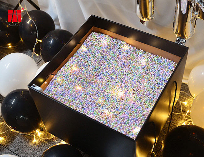 Light Decorated Rectangular Boxes Garment Packaging Box With Tied Ribbon Bow