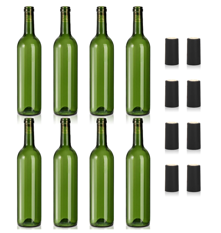 100ml 250ml Tall Thin Cylindrical Olive Oil Bottle with Cork in Clear Food Grade Glass