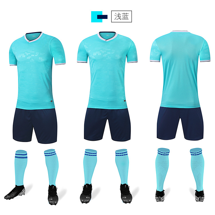 Polyester Material Cheap high quality Soccer Uniform Set soccer jersey top shorts custom logo custom soccer jersey