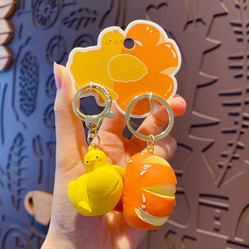 Customized Non Toxic Cartoon Keychain For Kids Party Favors Handbag Car Key Charms
