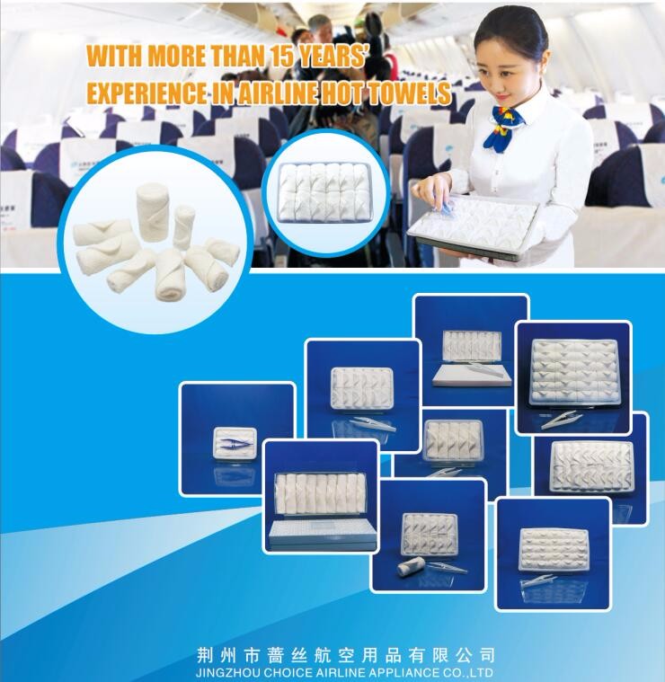 Hemmed Airplane Refreshing Towel