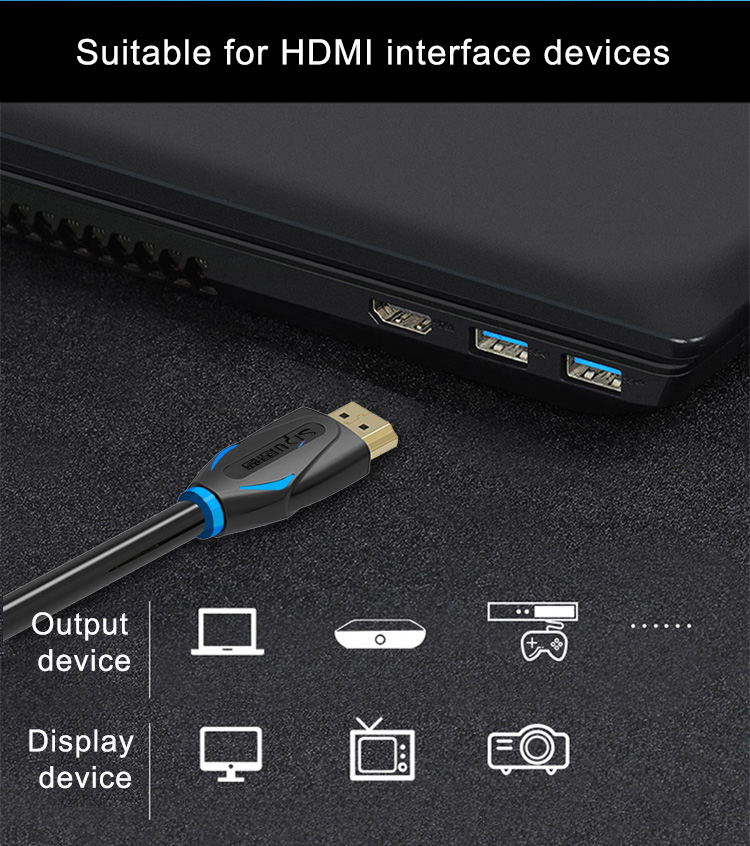 Gold Plated 2m 4k Hdmi Cable For PS4 LCD Projector TV PC Laptop Computer