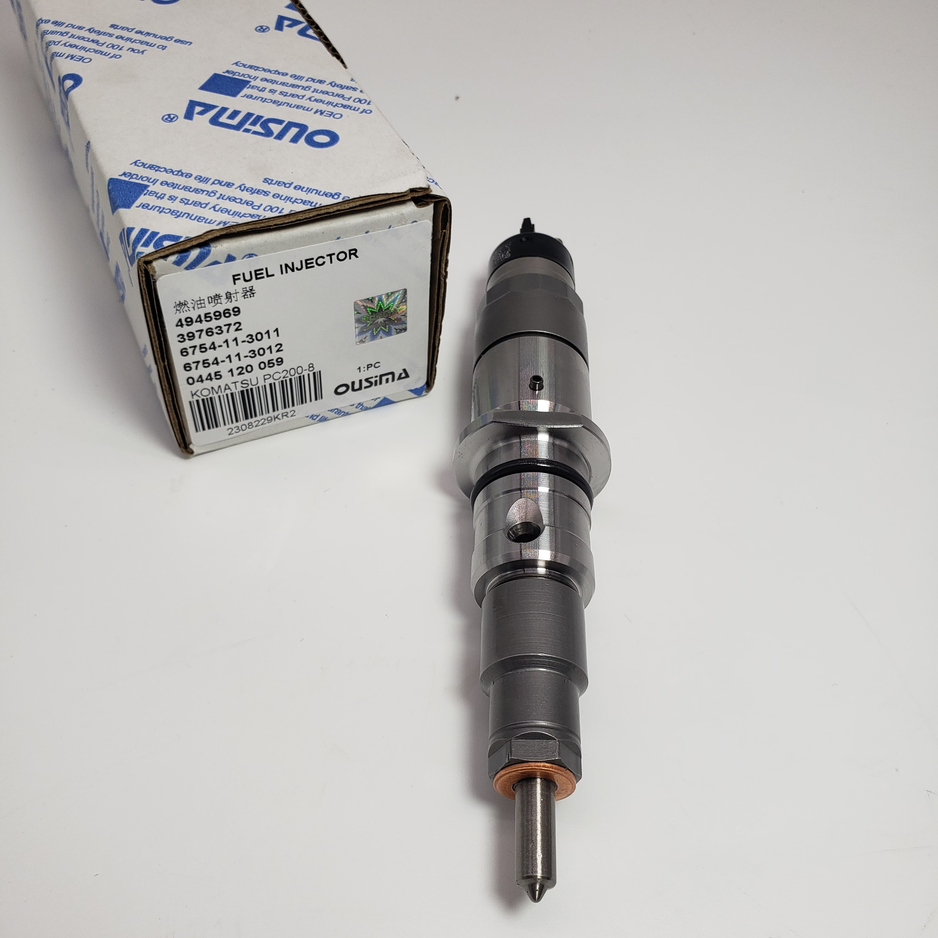 Disesel Fuel Injector 4945969 3976372 6754-11-3011 6754-11-3012 0445 120 059 For KOMATSU PC200-8 PC220-8
