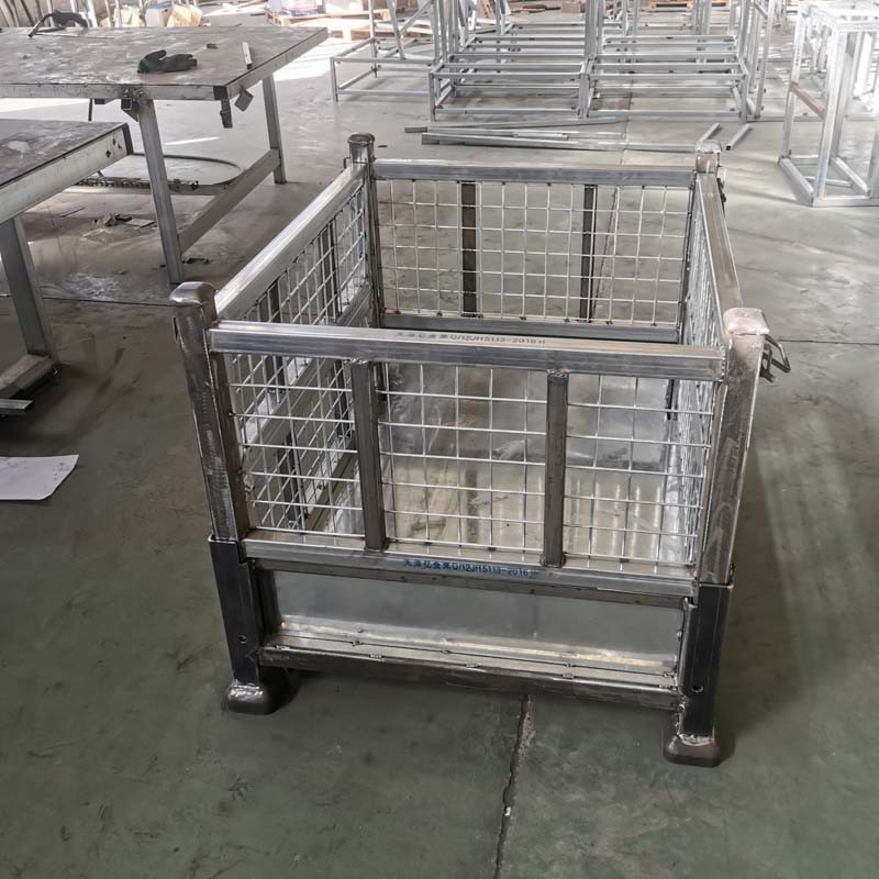 Storage Crates Stackable Pallet Boxes Folding Nestable For Warehouse Organization
