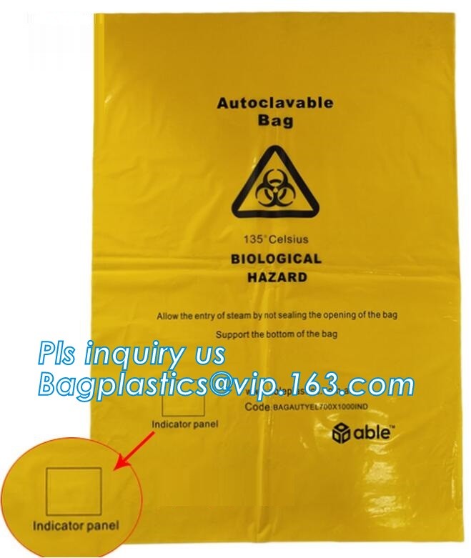 8-10 Gallon Medical Waste Trash Bags Compostable Biohazard Waste Bags Infectious Waste Basure Infecciosa Bags, bagplasti