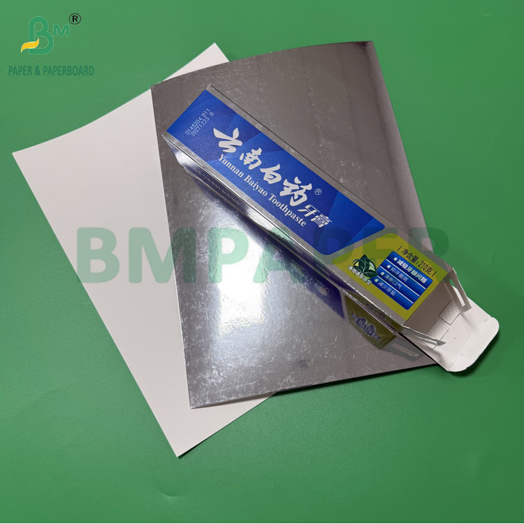 425g Metallic Silver Cardboard Sheets For Making Toothpaste Cases