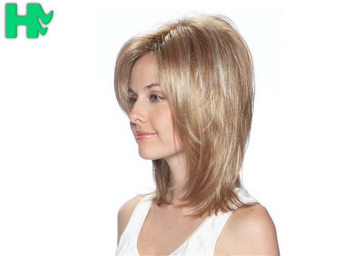 Synthetic Hair Wigs For Black Women Blonde Natural Looking Wigs Straight