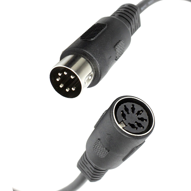 OEM Factory S Video Audio Shield Male to Male Female 3 4 5 6 7 8 9 10 13 PIN MIDI DIN Extension Cable