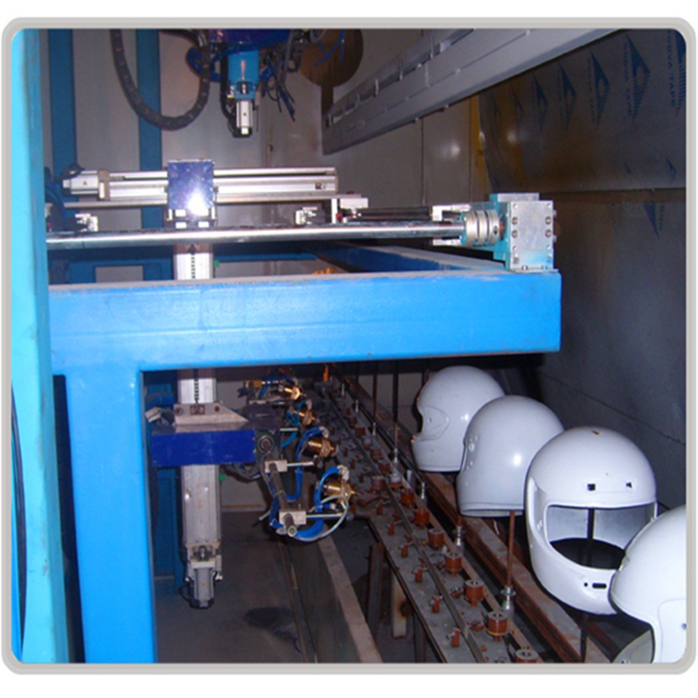 Motorcycle Helmet Automatic Spray Painting Machine 3kw On Line Tracking