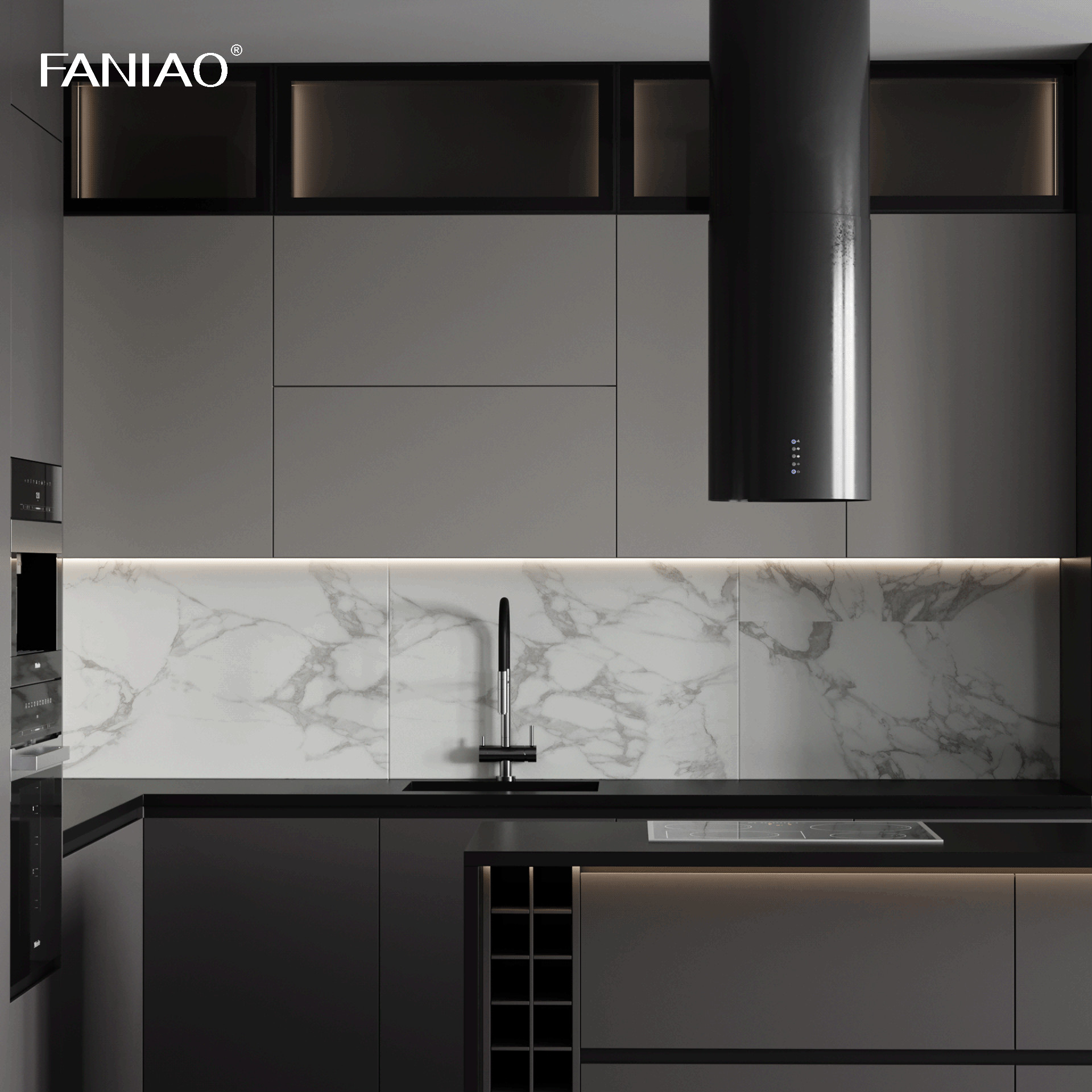 Custom Kitchen Furniture Cupboards Solid Wood Kitchen Cabinets Designs Luxury Melamine Modern Kitchen Cabine