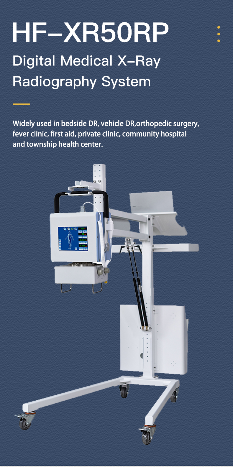High Frequency Mobile Digital Radiography Machine Digital X Ray Equipment