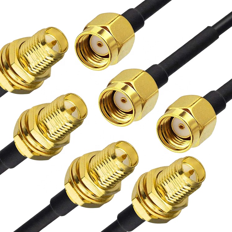 Custom RG 174 SMA Male to SMA Female Assembly Jumper RF Adapter Connectors Coaxial Cables