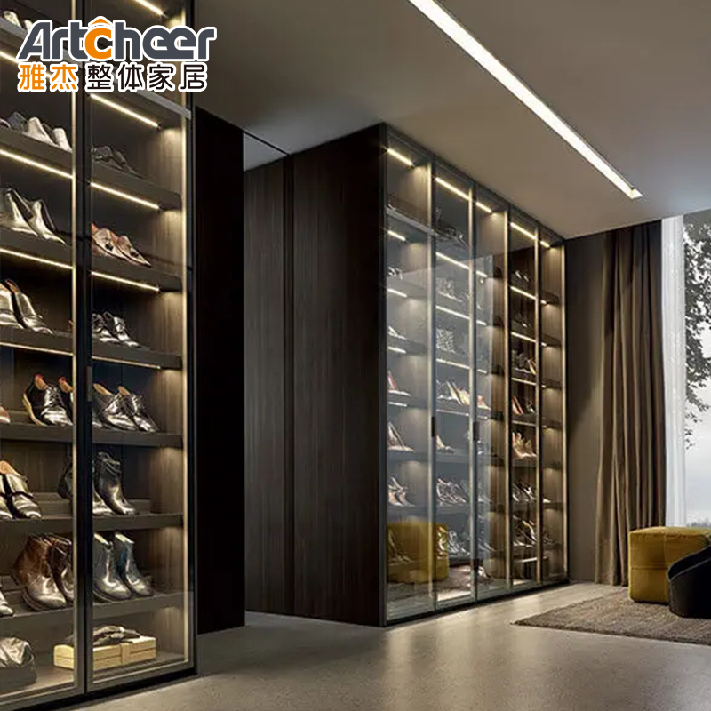 Bedroom Furniture Luxury Design Aluminium Frame Walk-in Closet System with Accessories