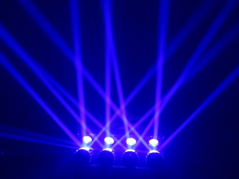 4 Head Quad RGBW Barrel Mirrored Roller Scanner Disco Effect Lights AC 100 - 240V