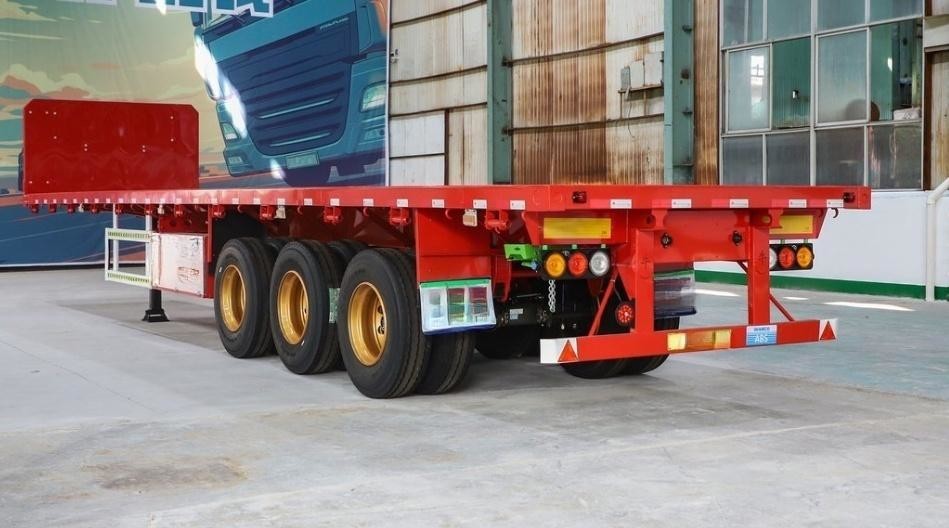 Multi Axle Low Bed Semi Trailer 60 80 100 Tons Lowboy Truck Semi Trailer High Strenth