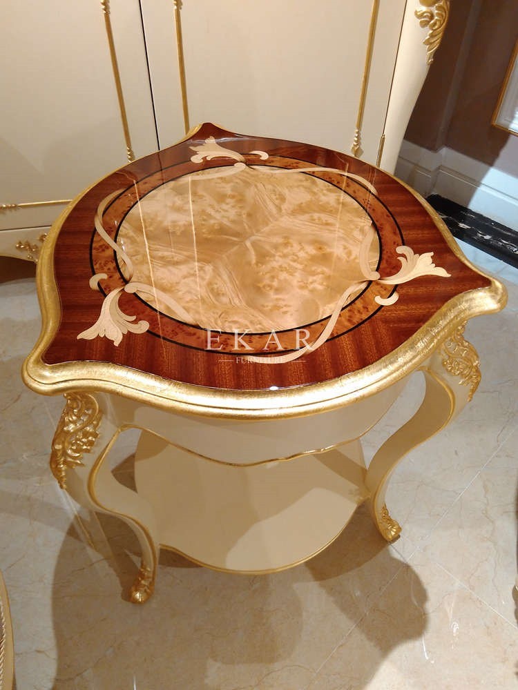 Middle Ages Style Small Round Sofa Side Table FC-138B