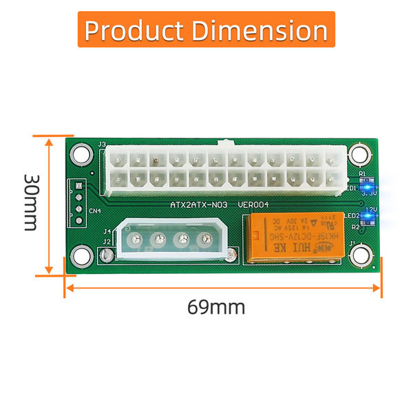 Dual PSU Multiple Power Supply Adapter 3mil Synchronous Power Board