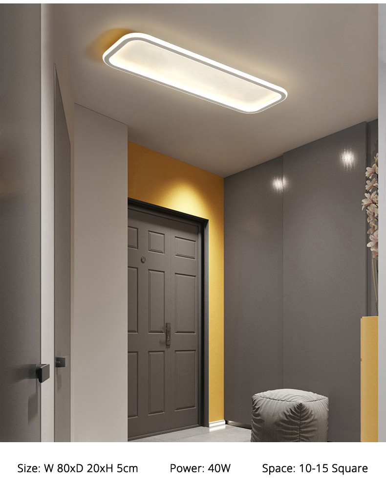 Gold Black Ceiling lights Finished Simple Led For Living Room Bedroom rectangle chandelier(WH-MA-235)