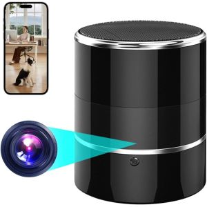 Buy cheap 1080P Wifi Bluetooth Speaker Camera Black Concealed Security Cameras product