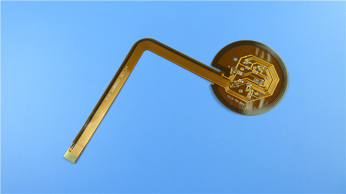 Flexible PCB Built on Polyimide With Wire Coil Pattern and Immersion Gold for Digital Camera