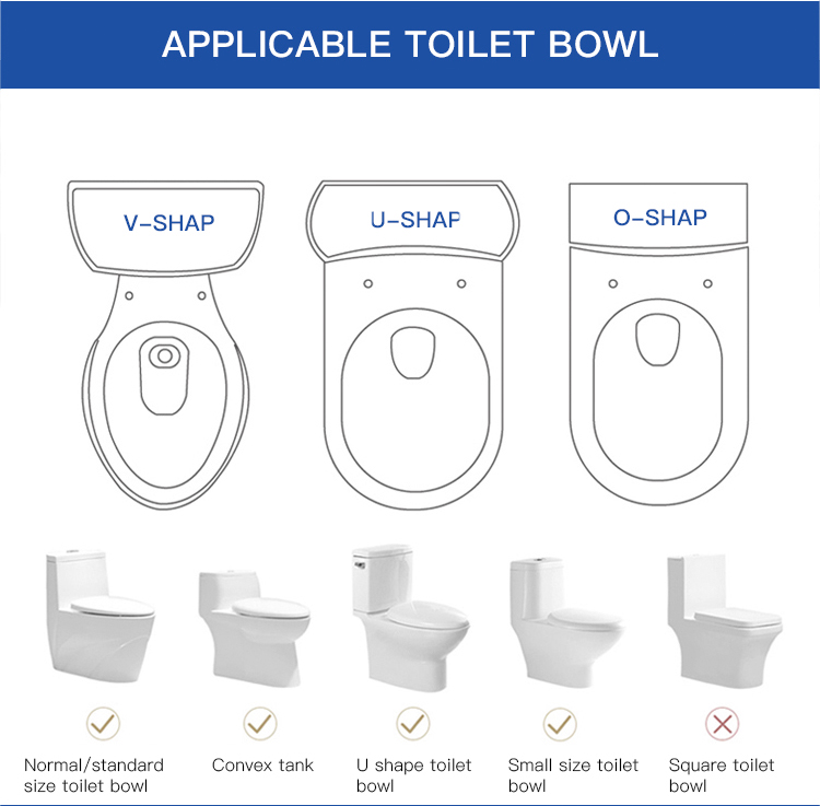 Household U Type Replacement Smart Toilet Seat Cover Instant Heating Easy Operation