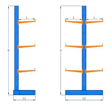 China Factory Economical Cantilever Racks Modular Steel Span Storage System For Wood Storage