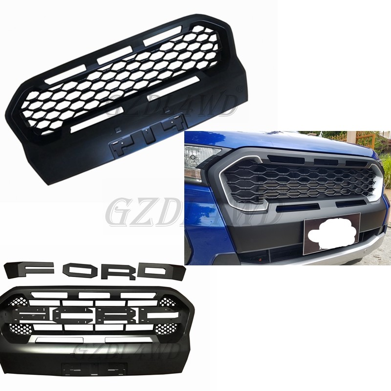 Custom Logo ABS Mk3 Front Grill Mesh For Ford Ranger Wildtrack 2018 2019