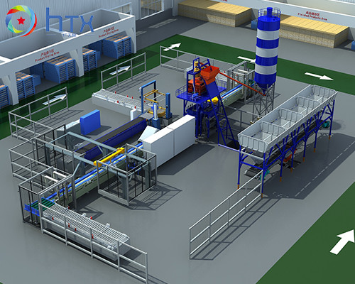 Precast Automatic Floor Tile Making Machine Artificial Stone Product Line 220V