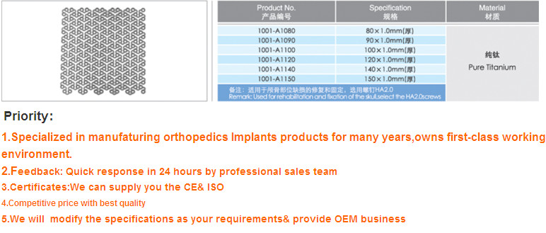 Mesh Metal Skull Titanium Maxillofacial Monorail External Fixator