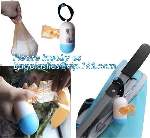 degradable pet waste poop bags dog cat clean up refill garbage bag, Capsule Shape Dog Pet Puppy Waste Bag Dispenser with