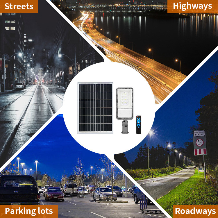 Industrial Aluminum Solar LED Street Lights 60w 100w 500w With Pole