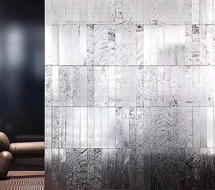 Kitchen Backsplash Electroplate Silver Crystal Glass Mosaic Wall Tile 300x300mm 6mm