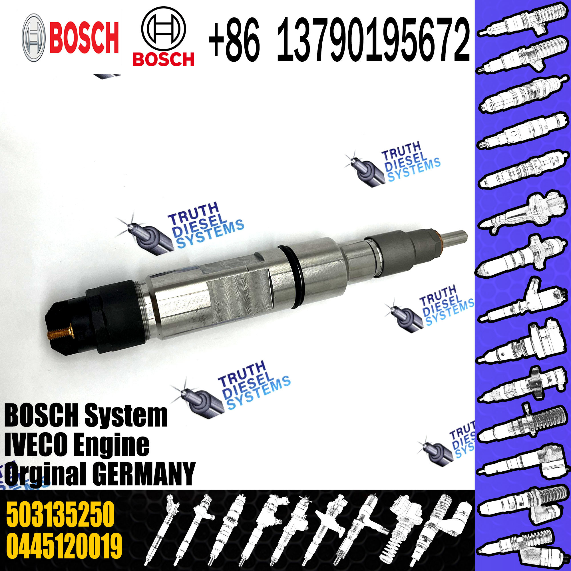 0445 120 020 Diesel Fuel Injector 0445120020 Injector Pump 0445 120 020 For 370 Kerax 5010550956 IVECO