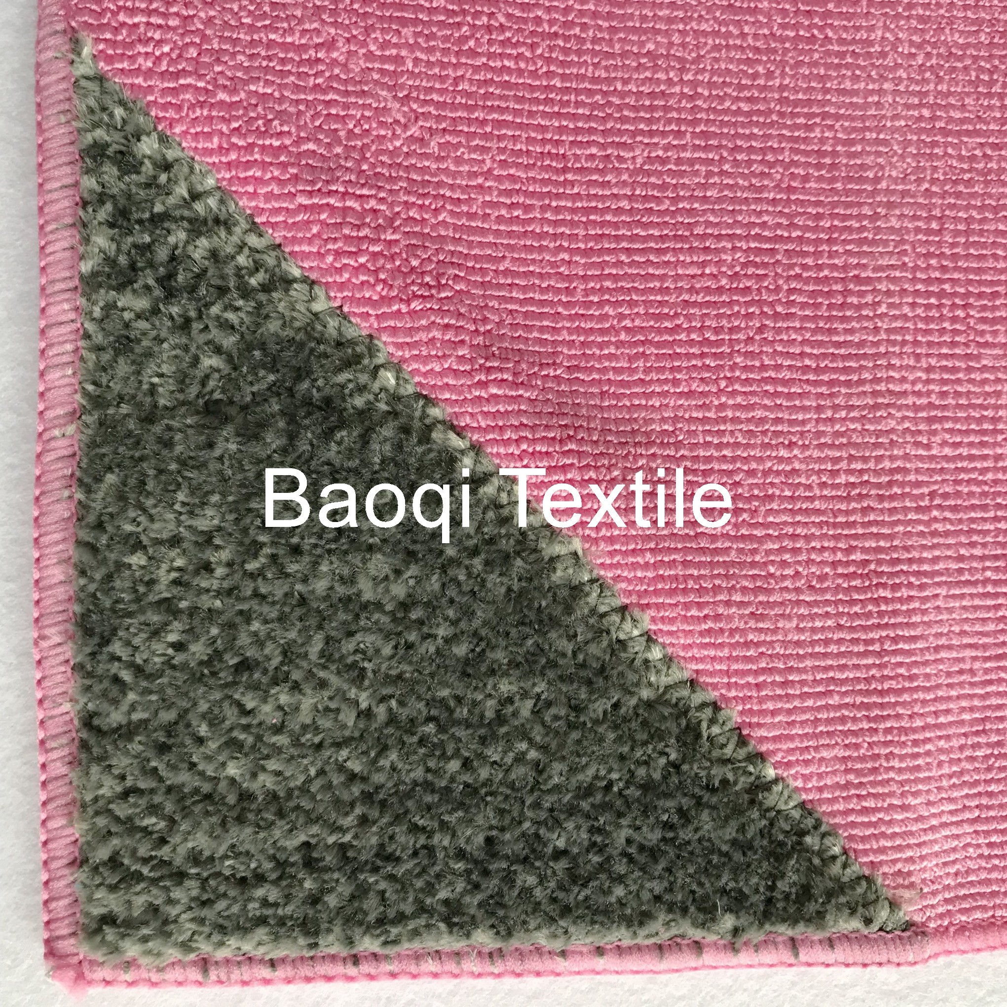Rose color size 12”100% poly house cleaning cloth， tea towels dry water kitchen dish towels with scrape