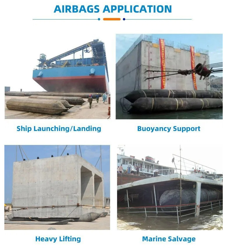 Warranty 24 Months Barge Ship Lifting Inflatable Boat Floating Marine Airbags