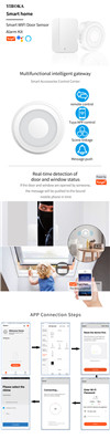 Smart Wi-Fi Door Window Sensor Alarm Kit(004M-708C)