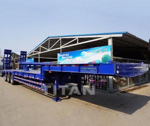 China Low bed semi trailers low bed semitrailer 50 tons low bed trailers semi low bed trailer for sale on sale
