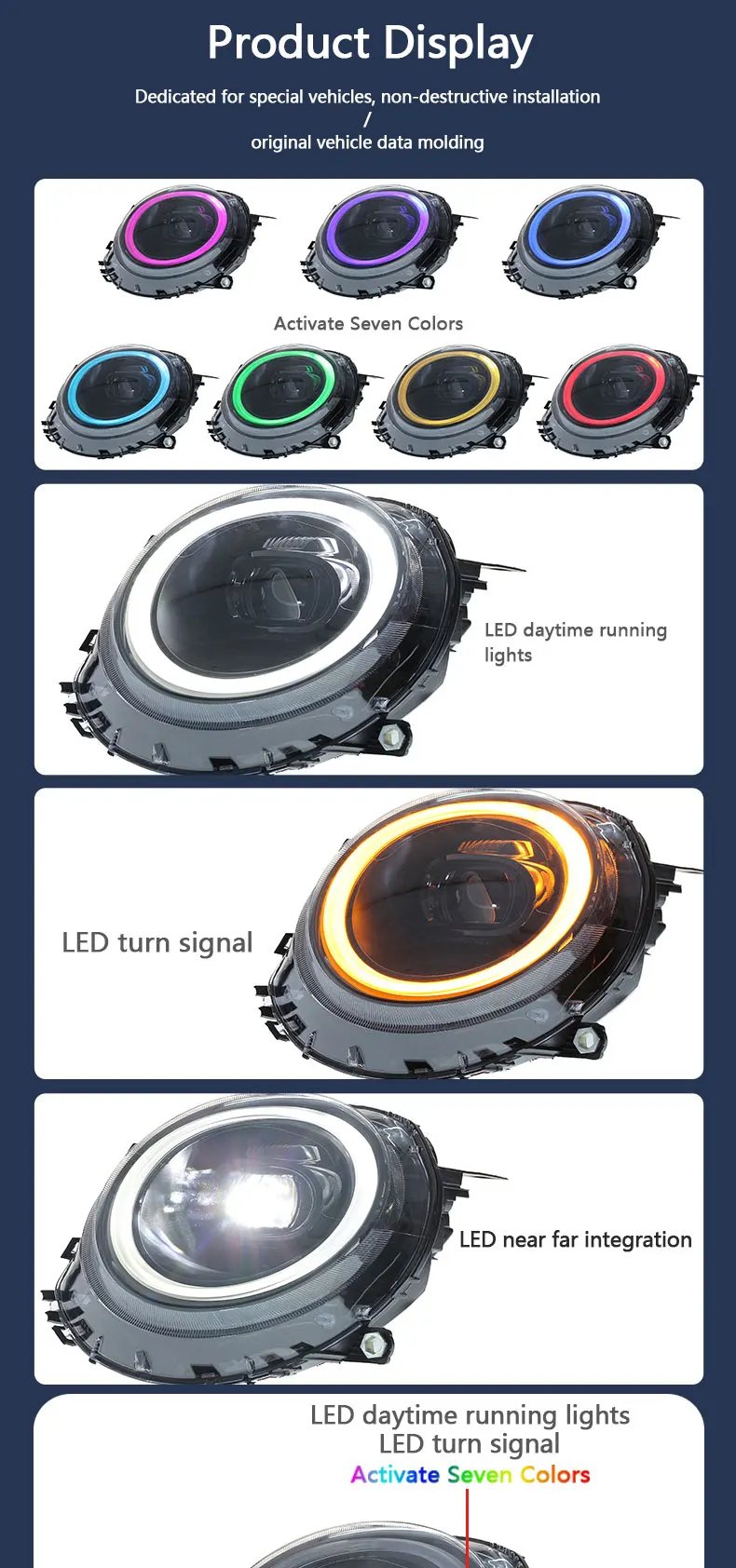 Mini R55 R56 R57 6000K BMW MINI Headlamp Assembly Front Light Lamp