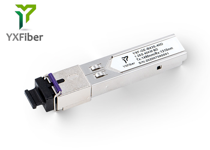 1490nm/1310nm BIDI 1.25G SFP Fiber Optic Transceiver Module SC