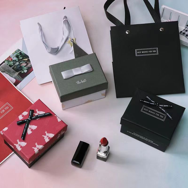 Custom Order Accepted Rigid Paper Boxes With Lid for Christmas Birthday Gift Packaging