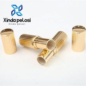 China Custom Luxury Metal Gold Aluminium Empty Lipstick Tube Container Plastic on sale